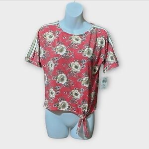 NWT Speechless Kid's Red Floral Blouse ~sz L